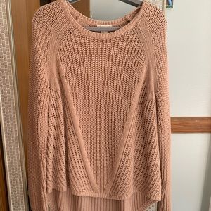 H&M Peach Crocheted Sweater - Large